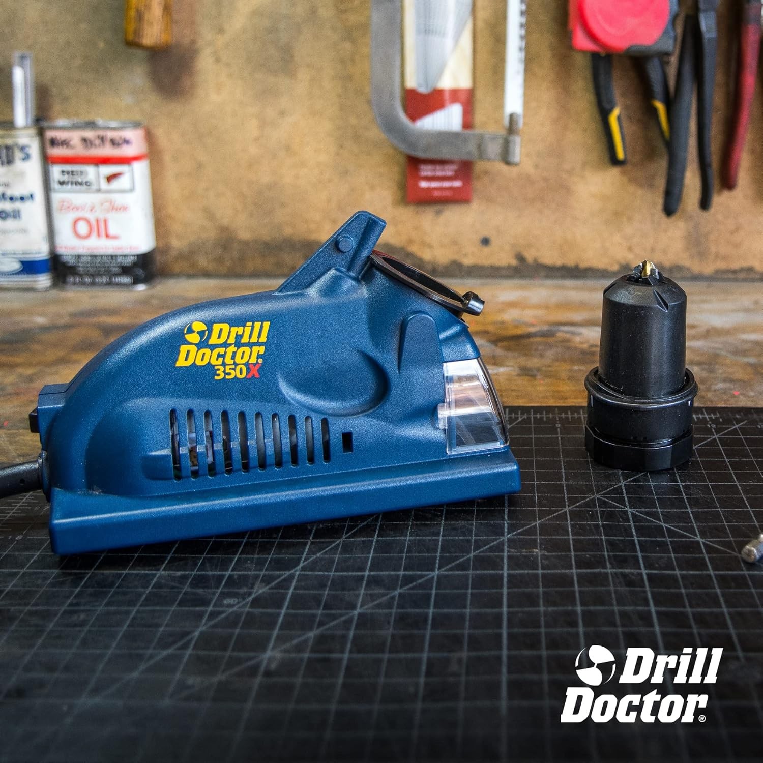 Drill Bit Sharpener 3/32" to 1/2" Electric Sharpener for Steel, Masonry DD350X