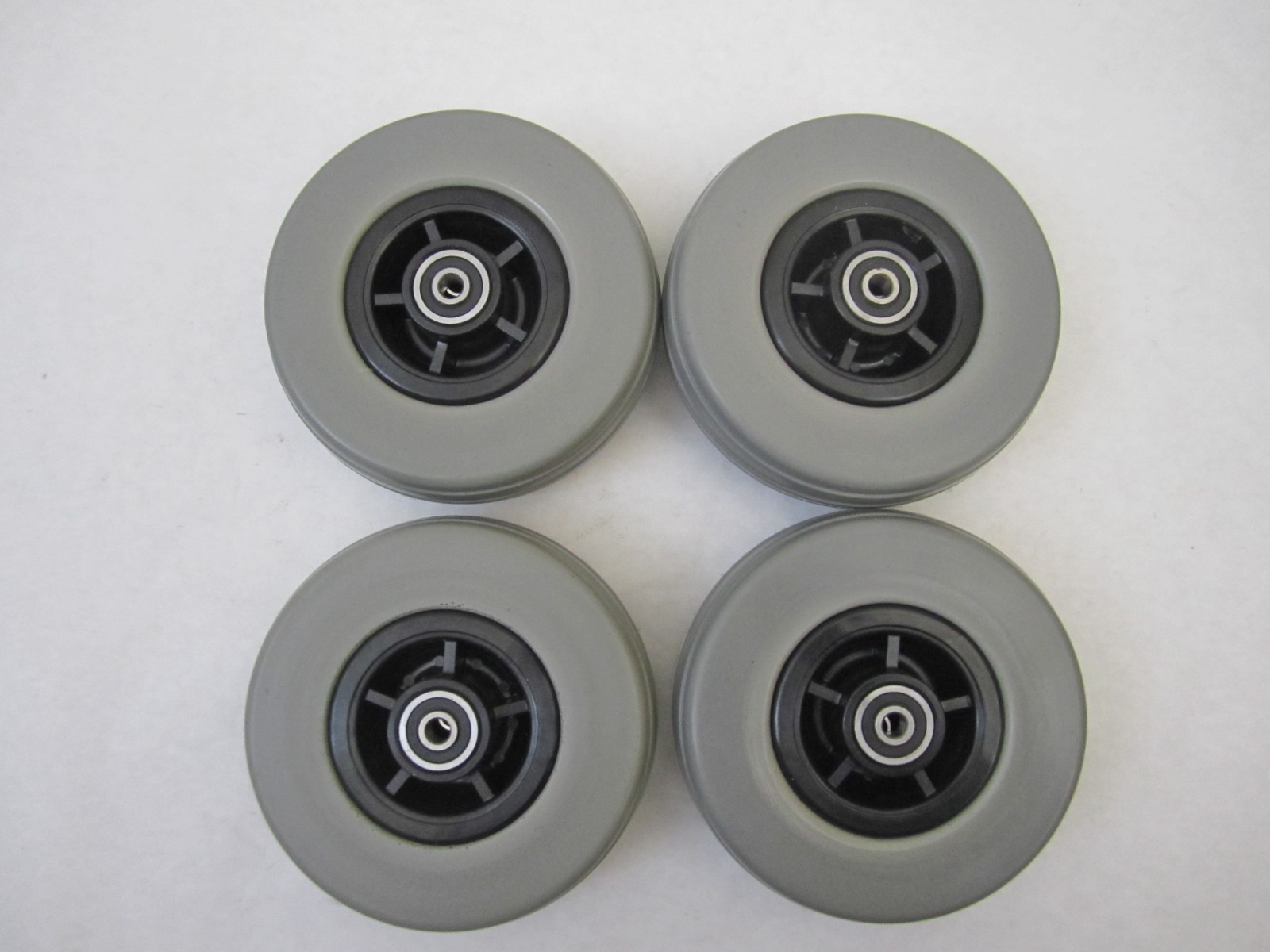 (4) 6"x 2" Quantum Q6 Edge, HD, etc. Caster Wheels, Flat Free - FAST SHIPPING