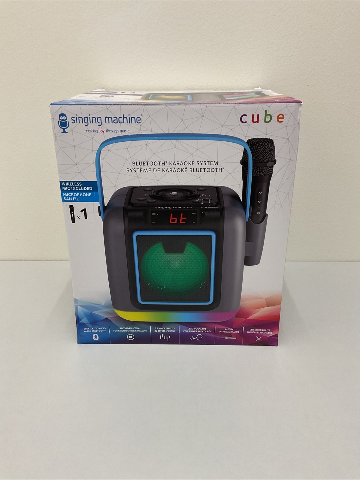 Singing Machine Cube Bluetooth Karaoke System with Wireless Microphone G98