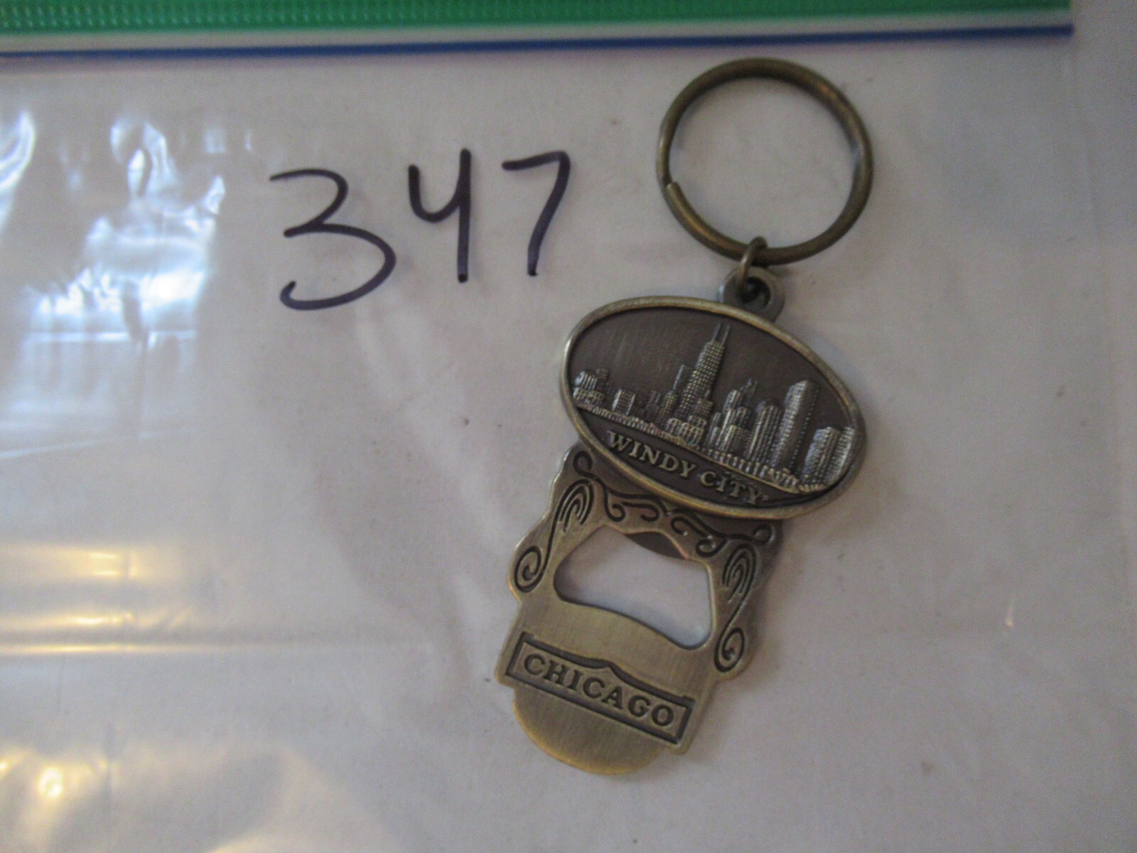 Beer can bottle opener vintage Nice #347 Chicago Windy City