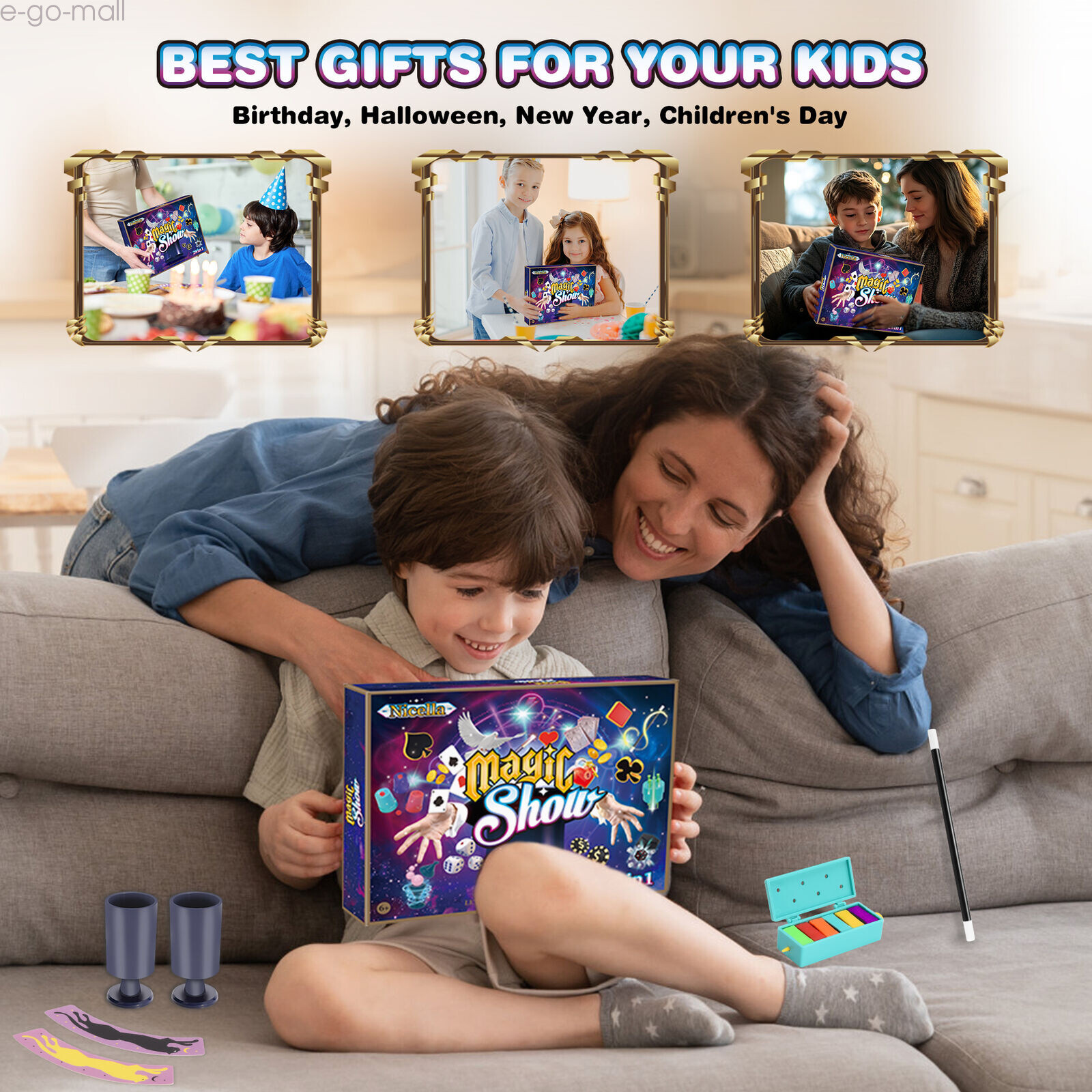 Nicella Magic Kit for Kids, 109+ Magic Tricks with Manual and Video Tutorials