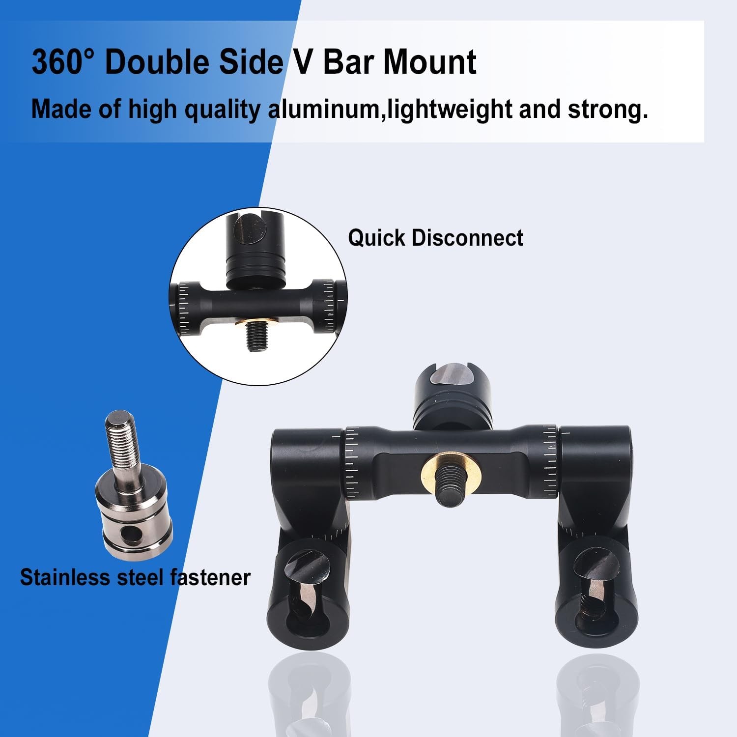 Archery Bow Stabilizer Double Side Adjustable V-Bar Mount Quick Disconnect for R