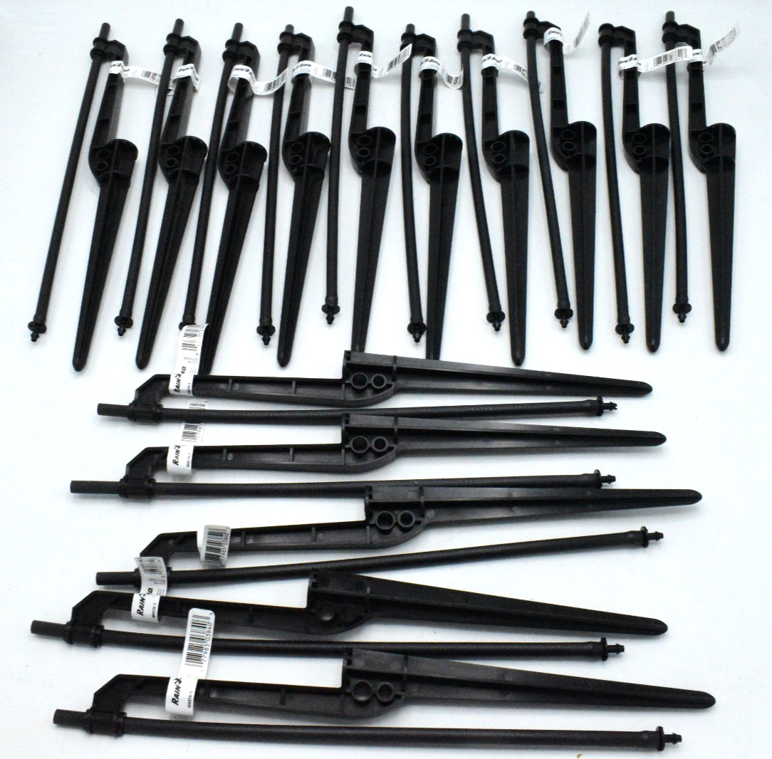 Lot of 15 Rain Bird MWSTK-1 Drip Irrigation Adjustable Riser Stake 18"