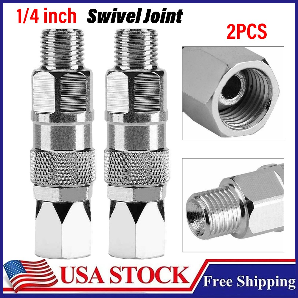 2PC 1/4 Inch Stainless Steel Swivel Joint for Airless Paint Sprayer Gun Hose New