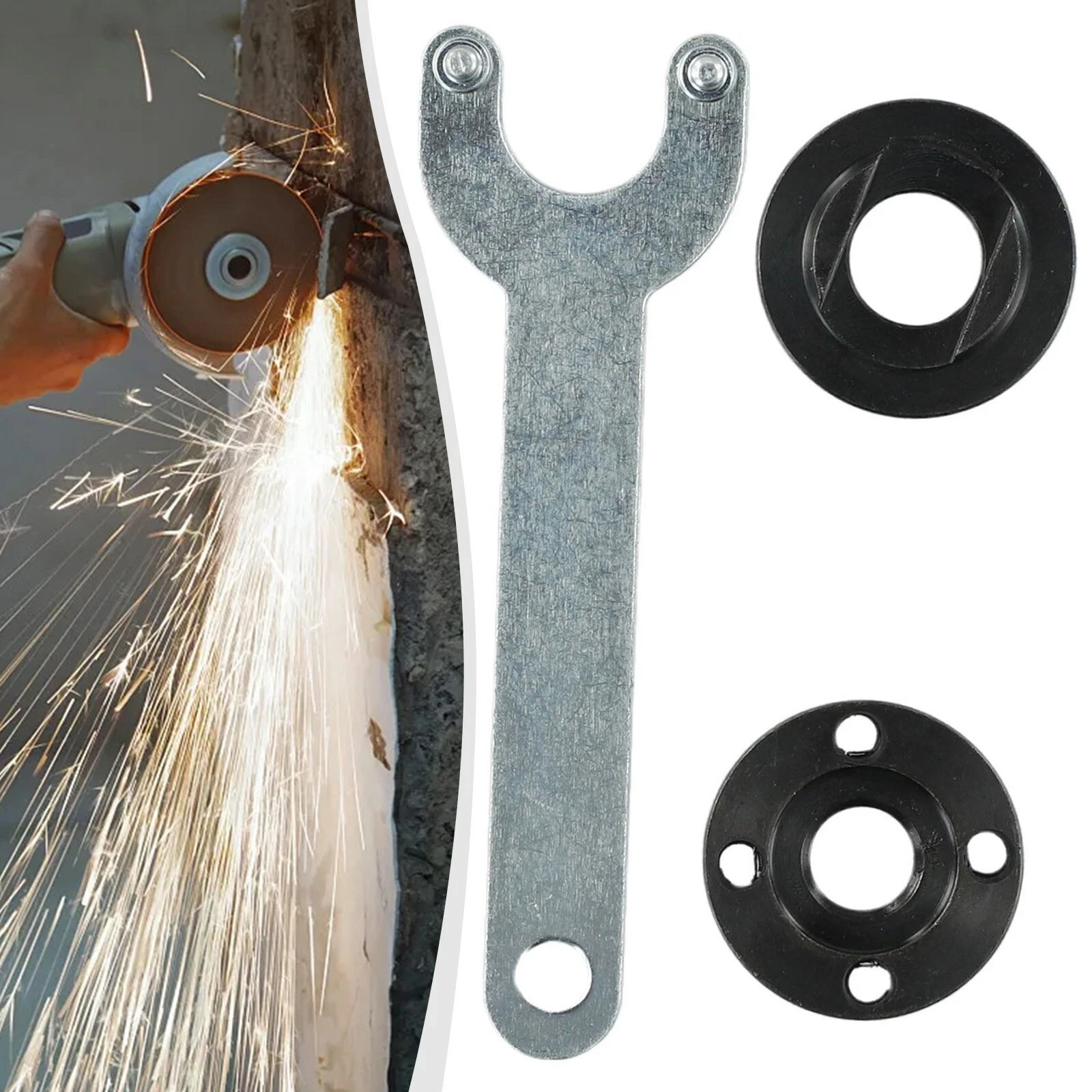 Flange Nut for Angle Grinder - Inner & Outer Nut Replacement Tool