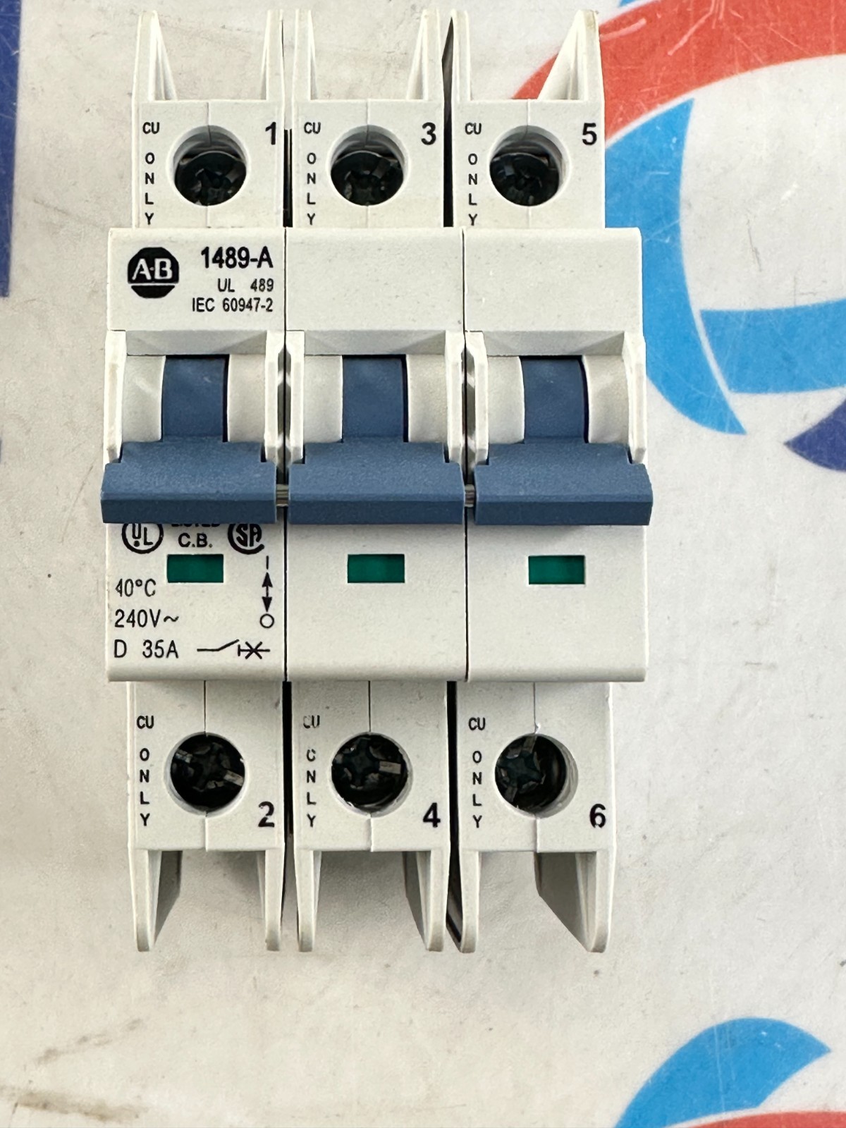 ALLEN BRADLEY AB 1489-A3D350 MINIATURE CIRCUIT BREAKER 35A 3P