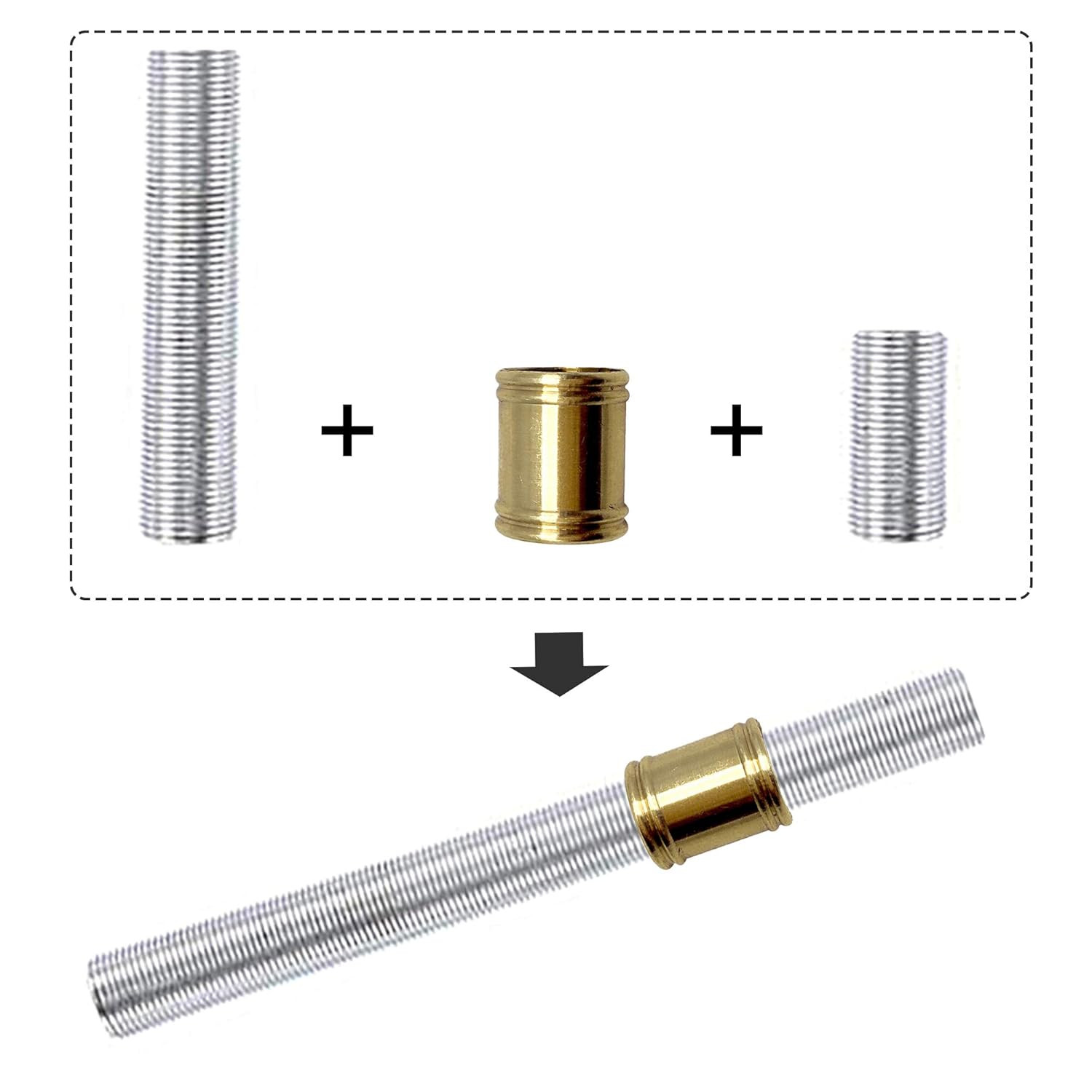 Pipe Locknuts - Threaded Locknuts for 1/8 IP Pipe, Lamp Assembly or Repair