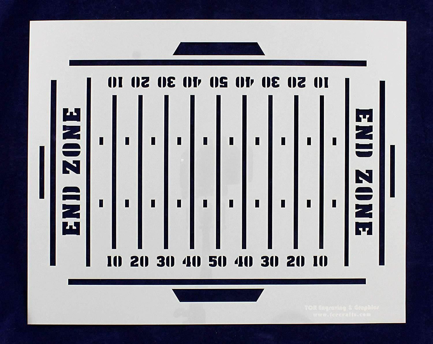 Football Field Stencil-14 Mil Painting/Crafts/ Templates