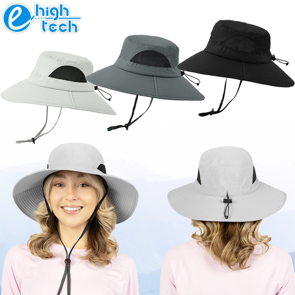 Wide Brim Sun Hat Bucket Cap UV Protection For Hiking Camping Fishing Safari