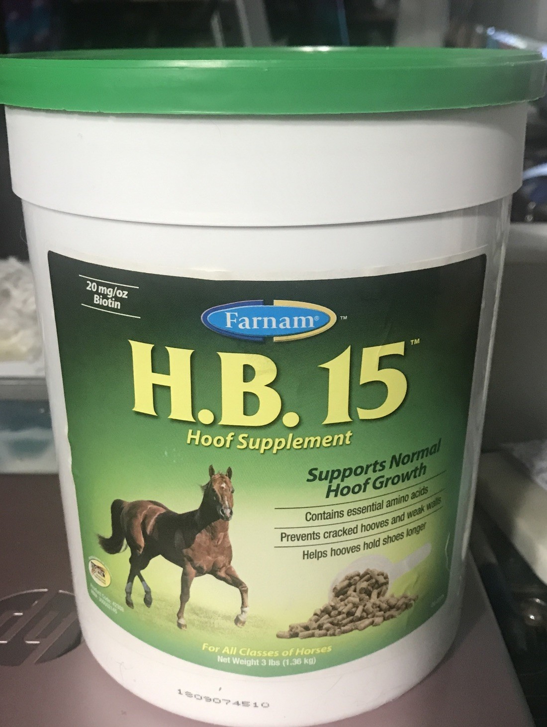 Farnam H.B. 15 Hoof Supplement 3 LB Supports Healthy Hoof Growth