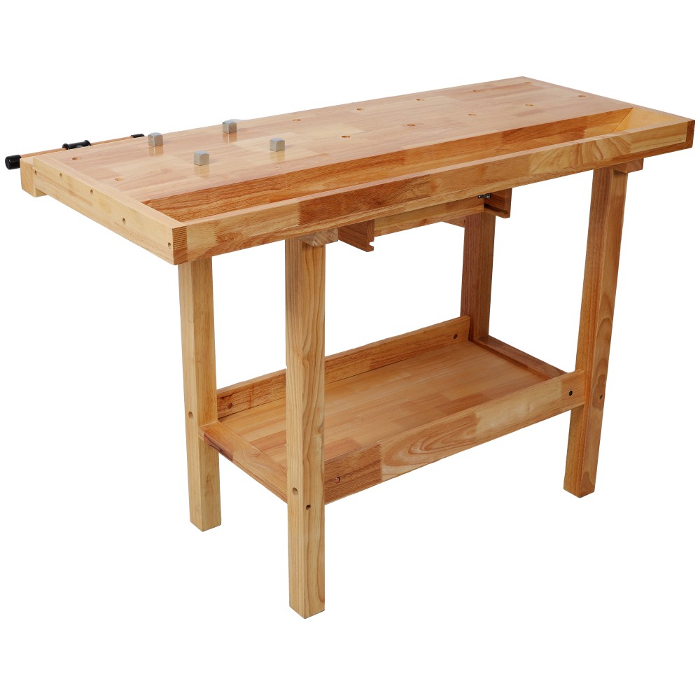 48" Adjustable Work Bench, Workbench Heavy-Duty Work Table for Garage, Workshop