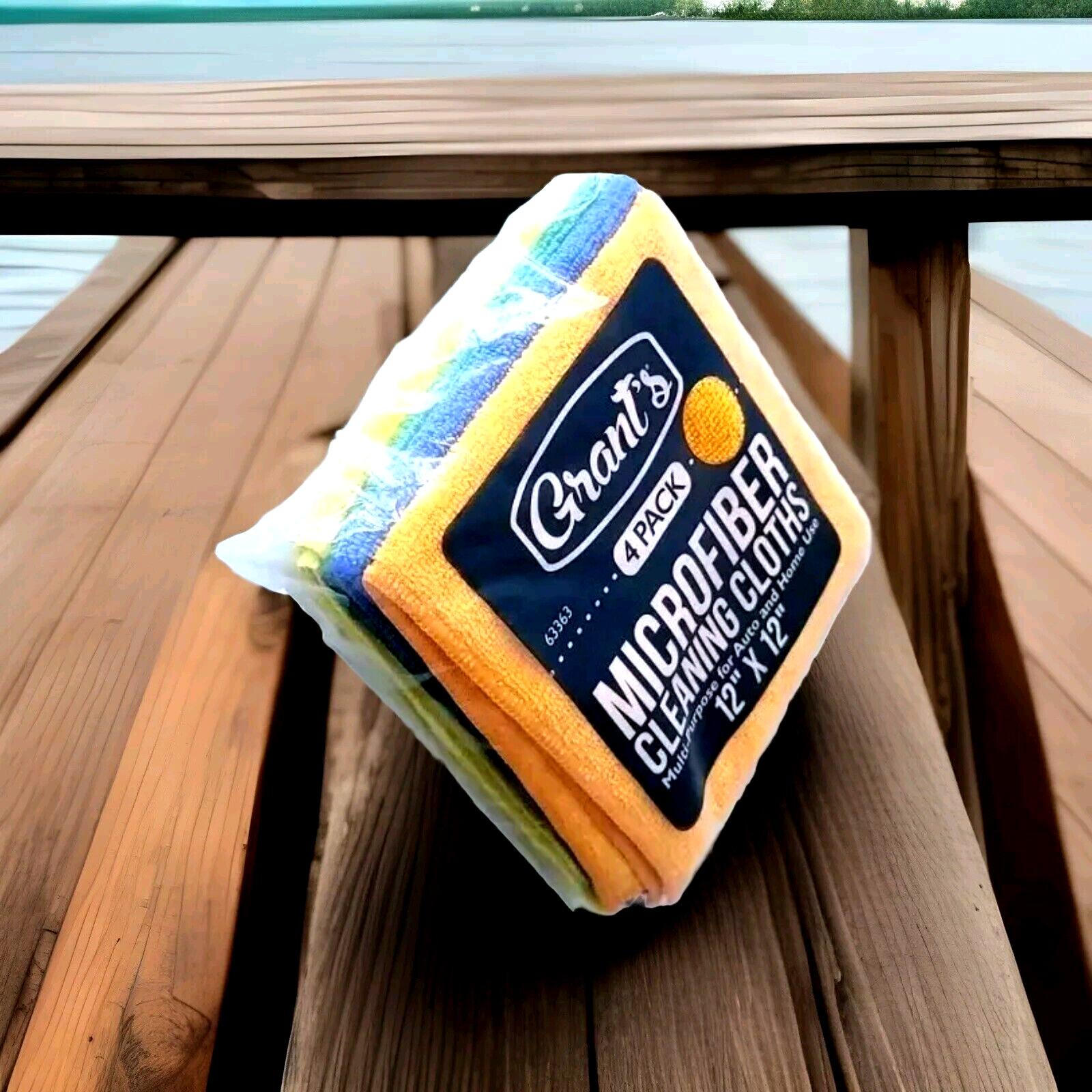 Grant's 4 Pack Microfiber Cleaning Cloths. 12" X 12"  Multipurpose.
