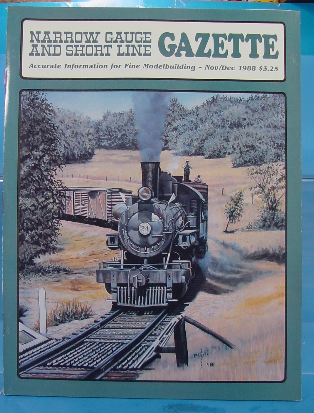 On3,On30,SN3,HOn3 NARROW GAUGE AND SHORT LINE GAZETTE MAGAZINE NOV/DEC 1988