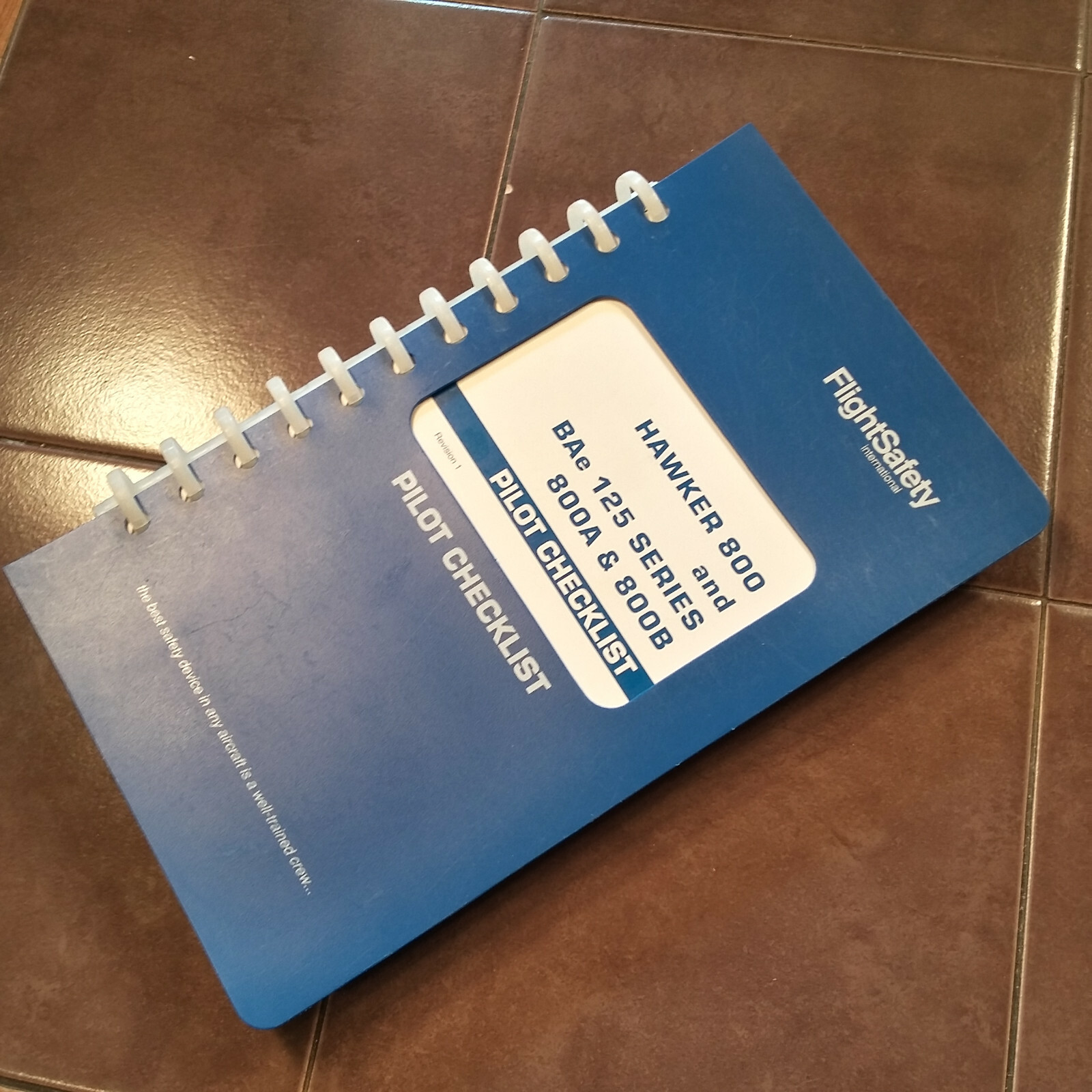 Hawker 800 & BAe 125 Series 800A 800B Pilot Checklist