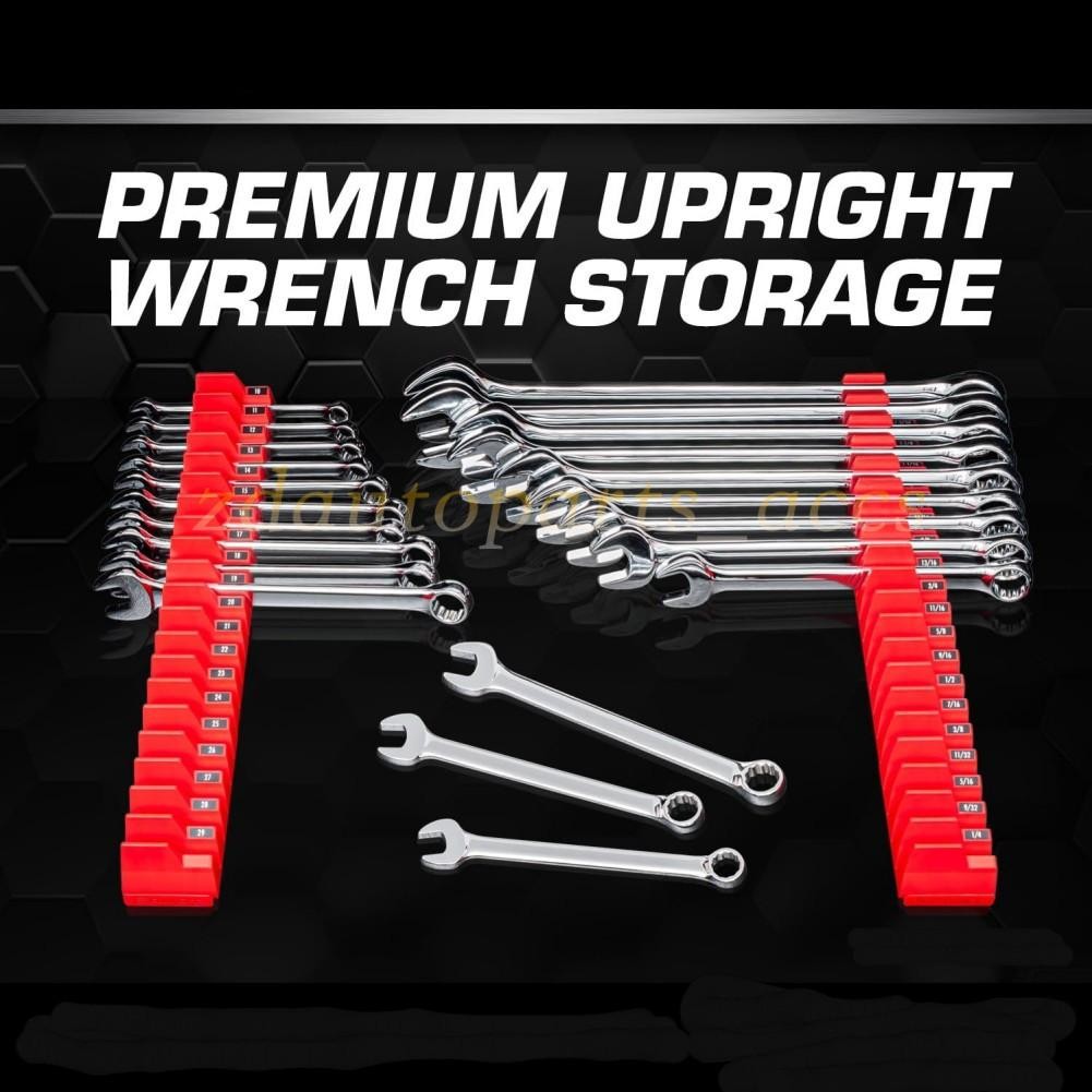 80X Magnetic Modular Wrench Organizer Compact Tool Storage Slots hold Tools SAE