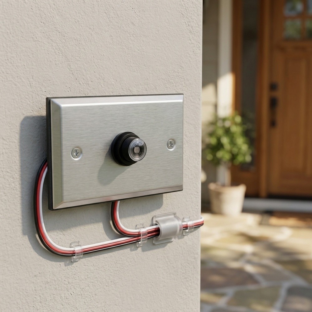 Wall-Mounted Light Sensor Switch 2pcs SR05 for Courtyard Landscape Lighting