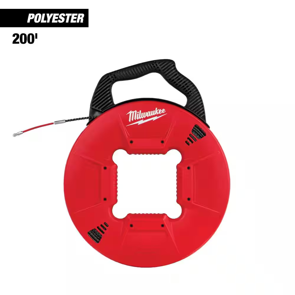 200 Ft. Polyester Fish Tape with Flexible Metal Leader