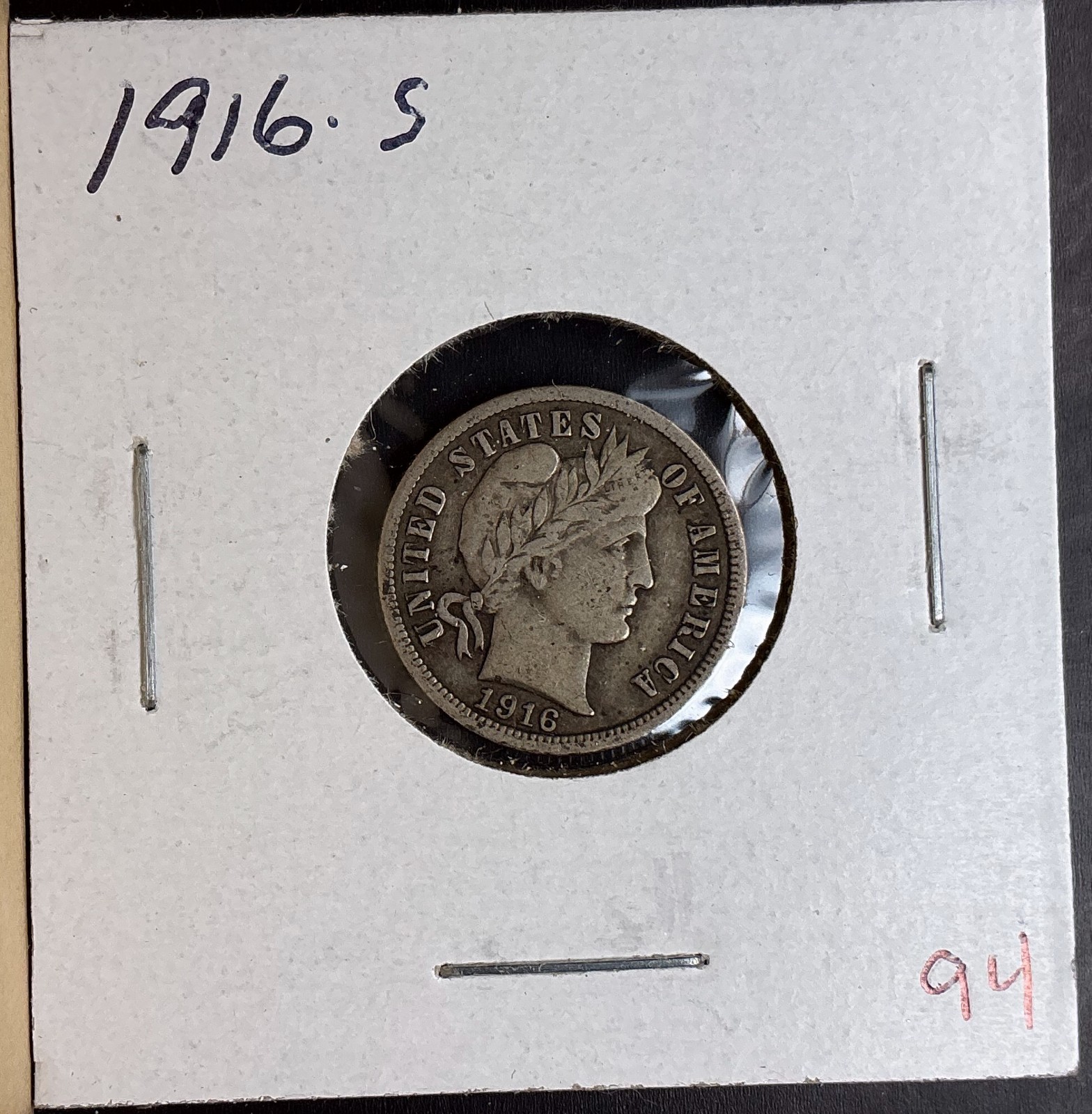 VF-XF 1916-S Barber Dime San Francisco Choice Problem Free original coin silver