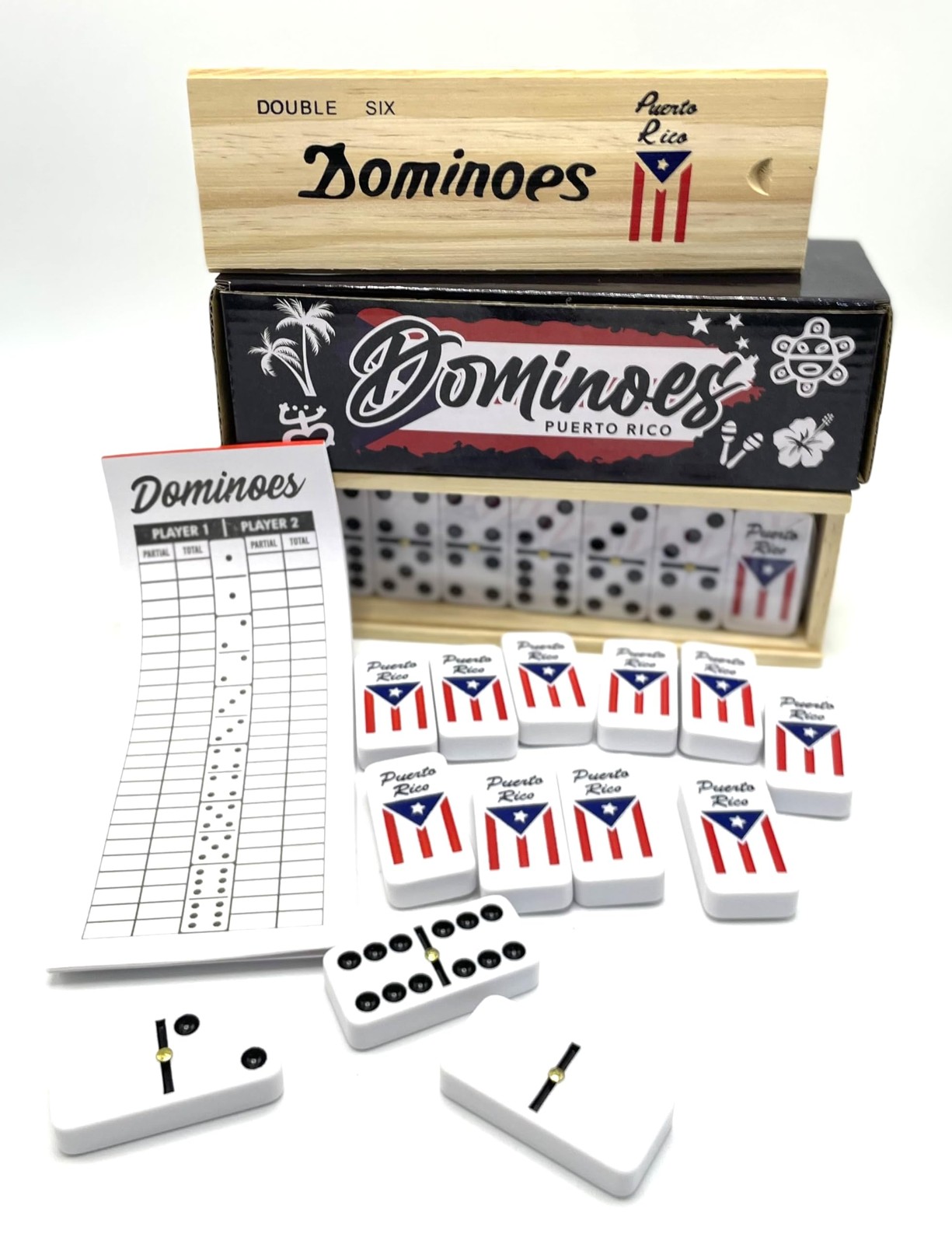 Puerto Rico Dominoes Domino de Puerto Rico, Doble SEIS, Domino Clasico Boricu...