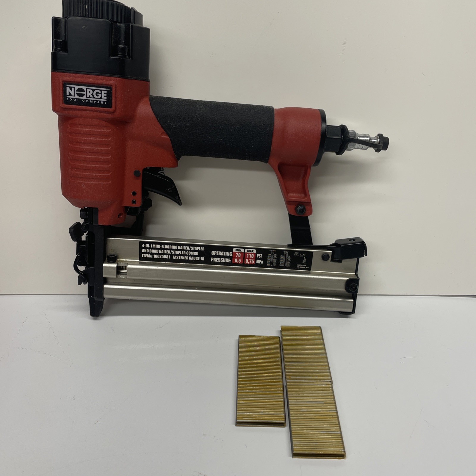 Norge 18g Mini-Flooring&Brad Nailer/Stapler Model 10025081
