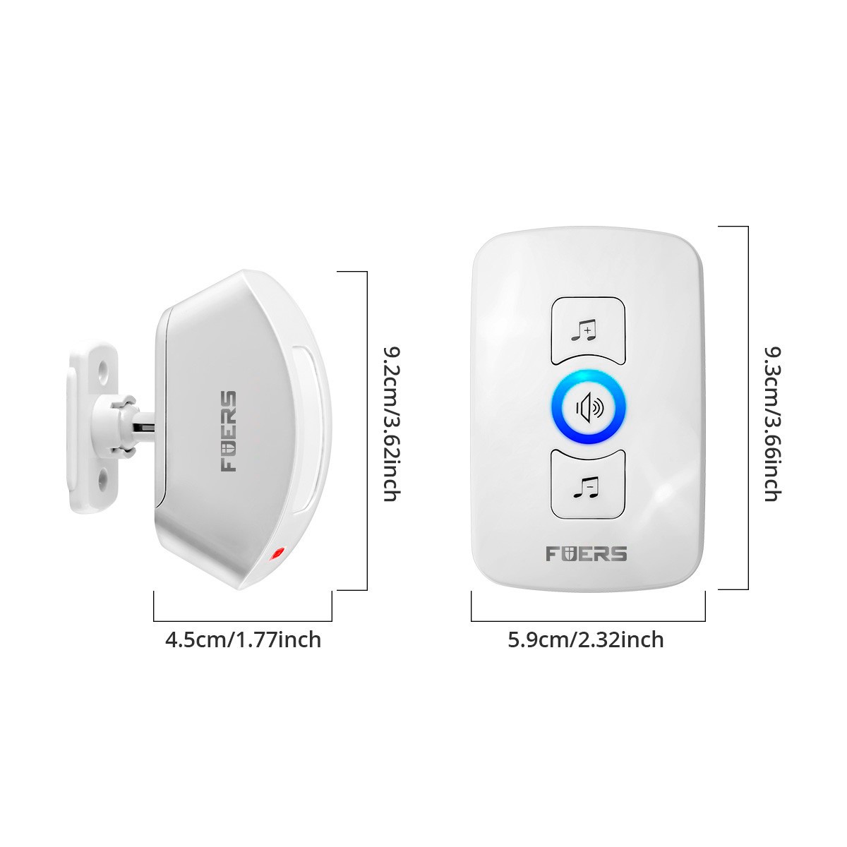Wireless Motion Detector Doorbell Alarm Plug & Play Security Chime