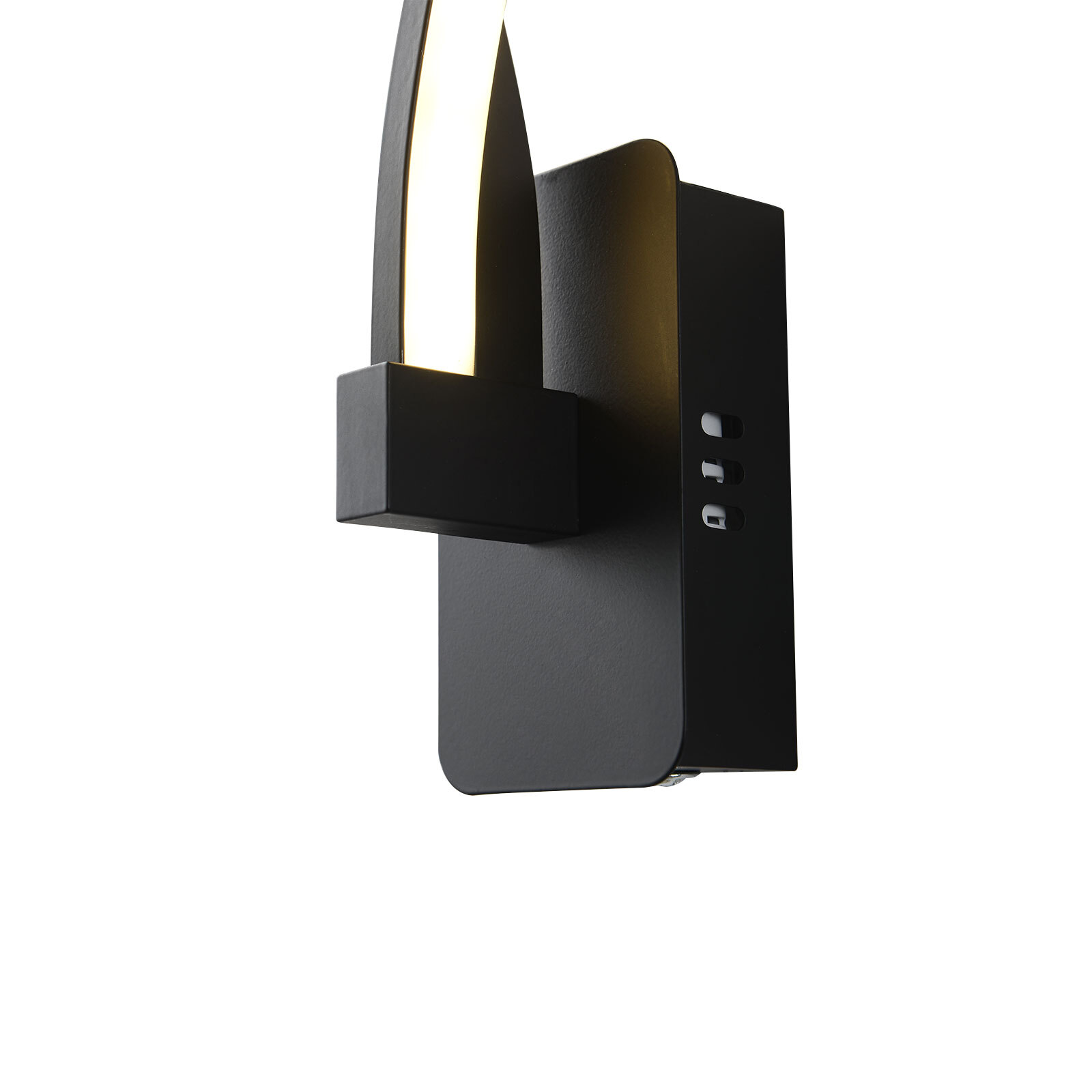 Modern 16W LED Wall-mounted Light Lamp Dimmable Black+Clear Wall Sconce Lighting