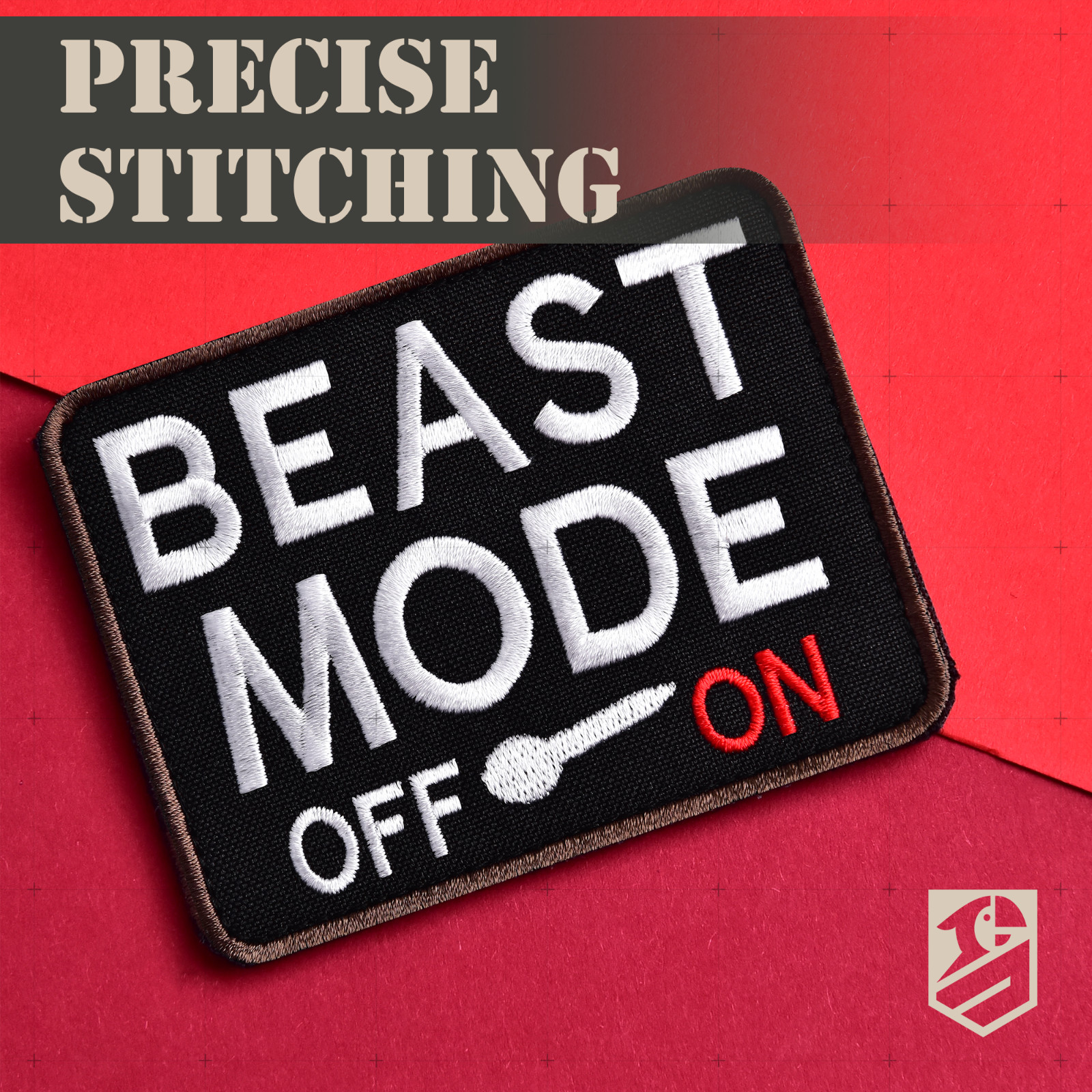 2pcs Beast Mode ON Patch Embroidered Tactical Morale Patches