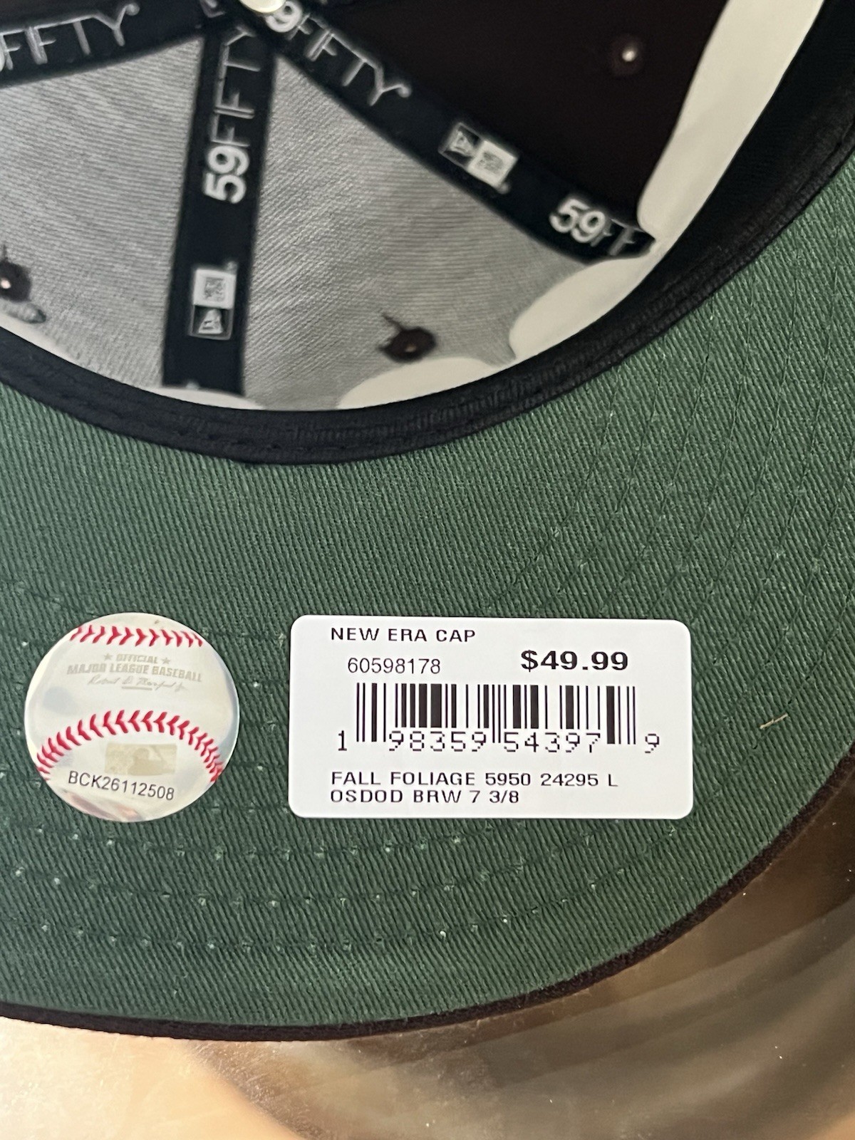 LA Dodgers “Fall Foliage” Brown Fitted Hat Dodger Stadium 50th Anniversary 7 3/8