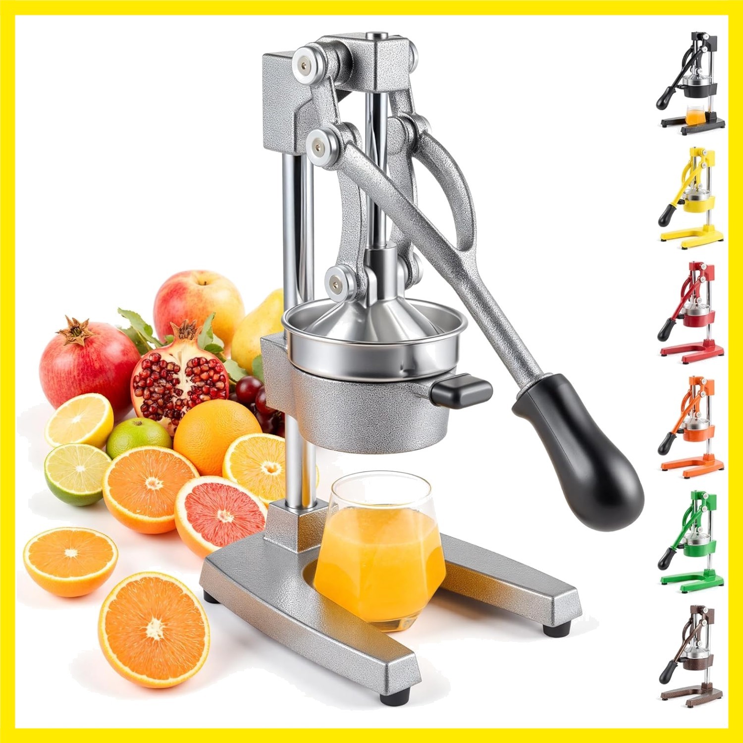 Manual Citrus Juicer, Commercial Grade Cast Iron Orange Juicer, Professional ...