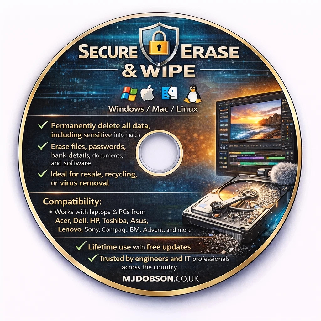 Drive Delete Laptop Hard Drive Clone DISK IMAGE BACK UP DUPLICATING SOFTWARE DVD