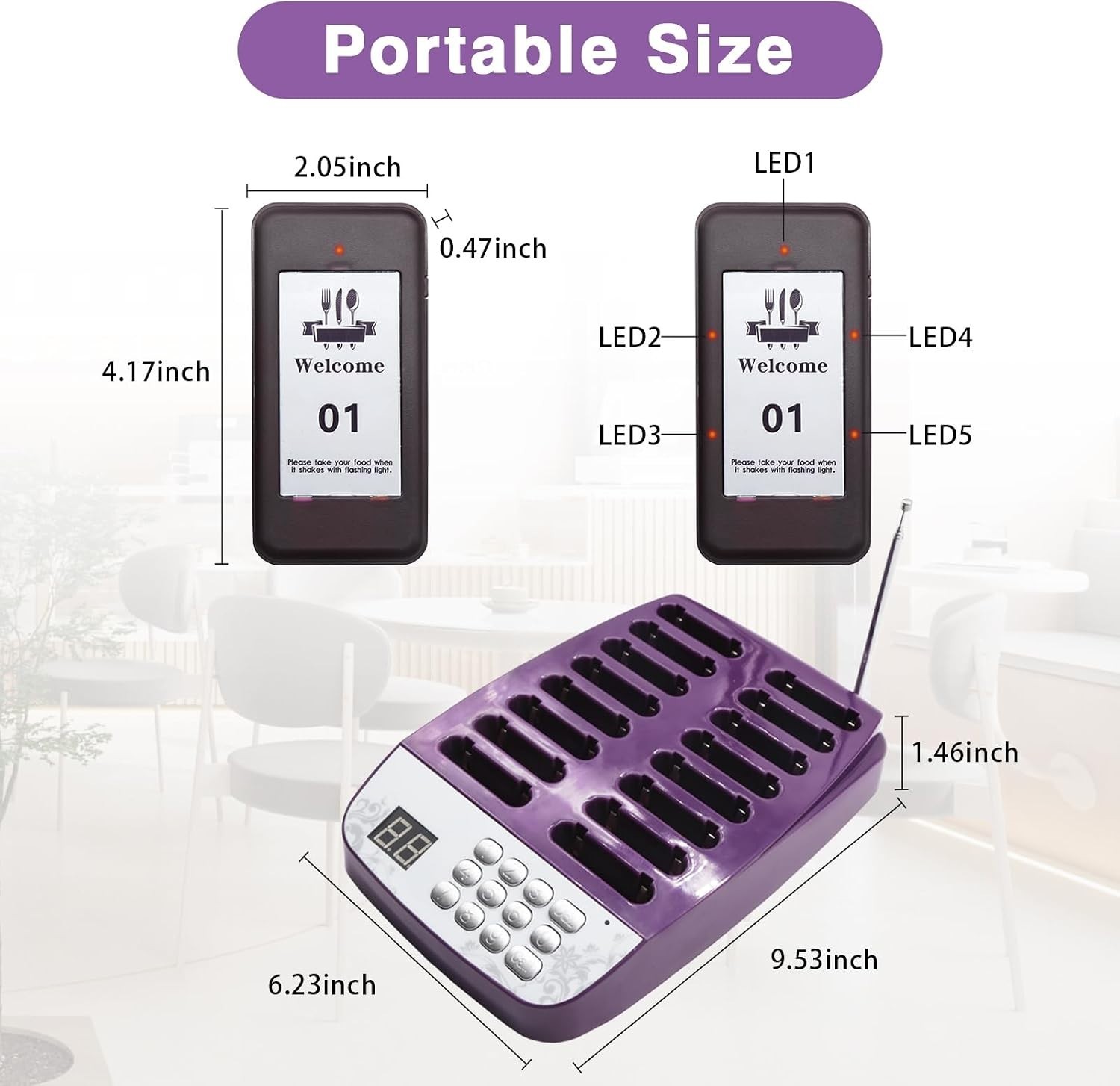20-Set Restaurant Buzzers: Long Range Paging for Safe Distancing and Efficiency
