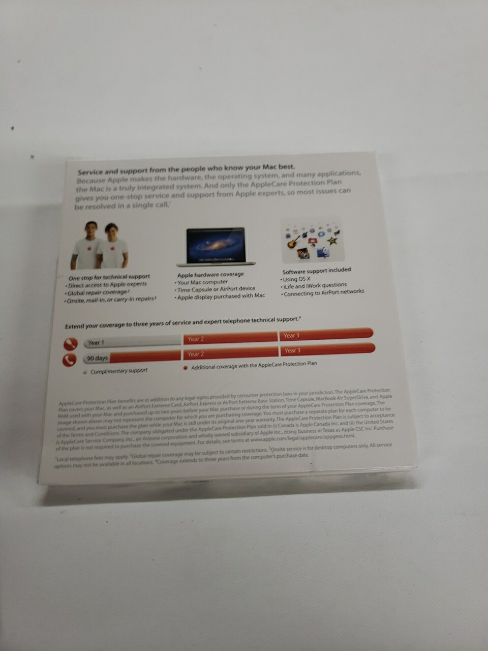 Brand New Sealed APPLE CARE PROTECTION PLAN software cd dvd mac disc