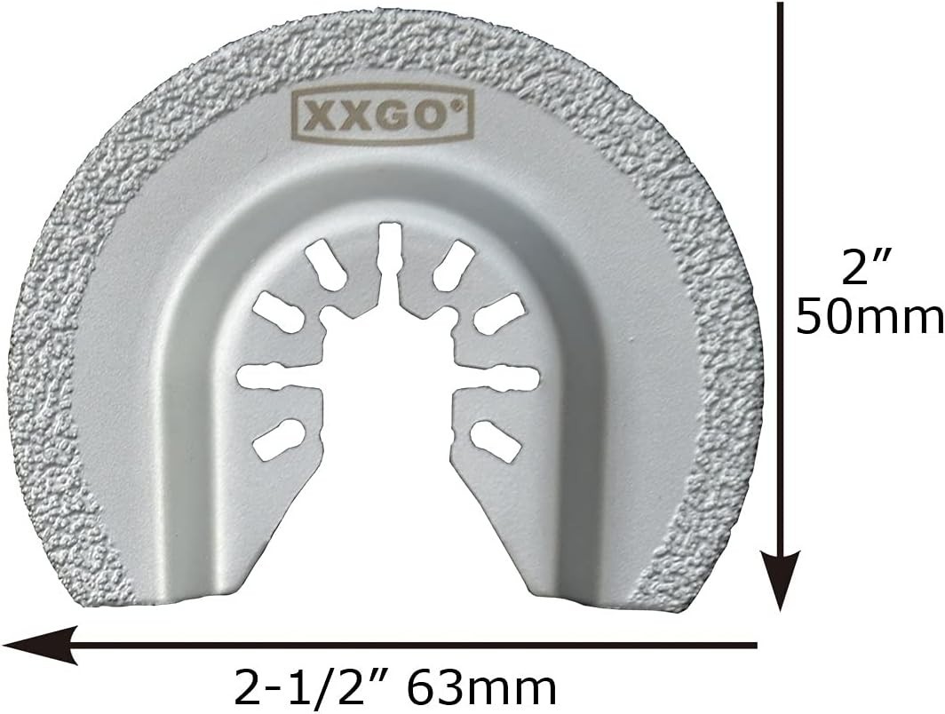 4 Pcs Diamond Oscillating Multi Tool Blades Grout Removal Semi Circle