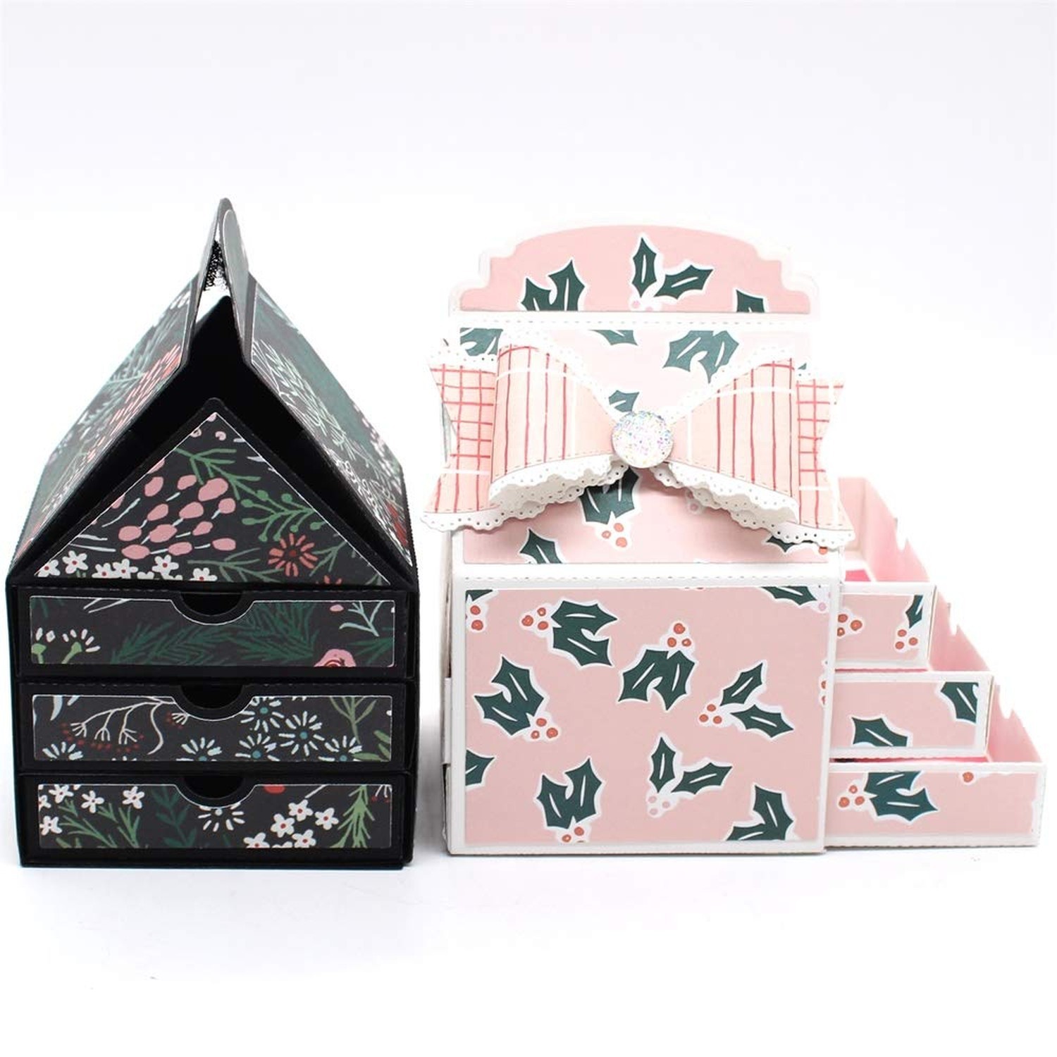 KSCRAFT Milk Carton Box with Drawers Metal Cutting Dies Stencils for DIY Scra...