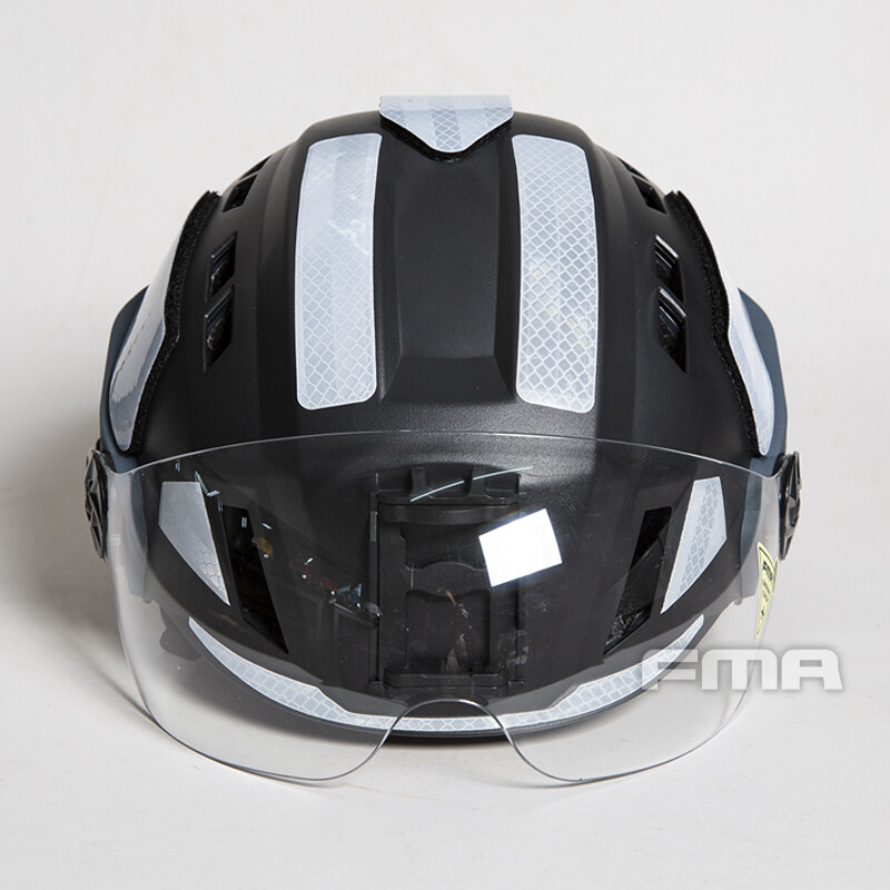 FMA Tactical Rescue Helmet Fire Safety Emergency Fireproof ABS Red Adjustable