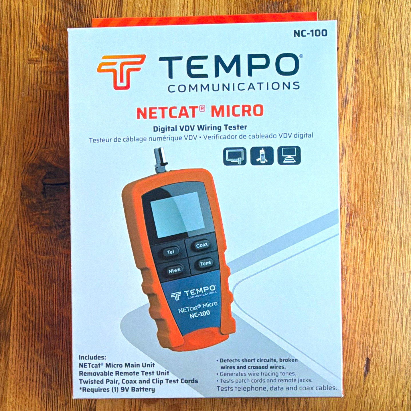 Tempo Communications NETcat Micro NC-100 VDV Tester Phone/Data/Coax