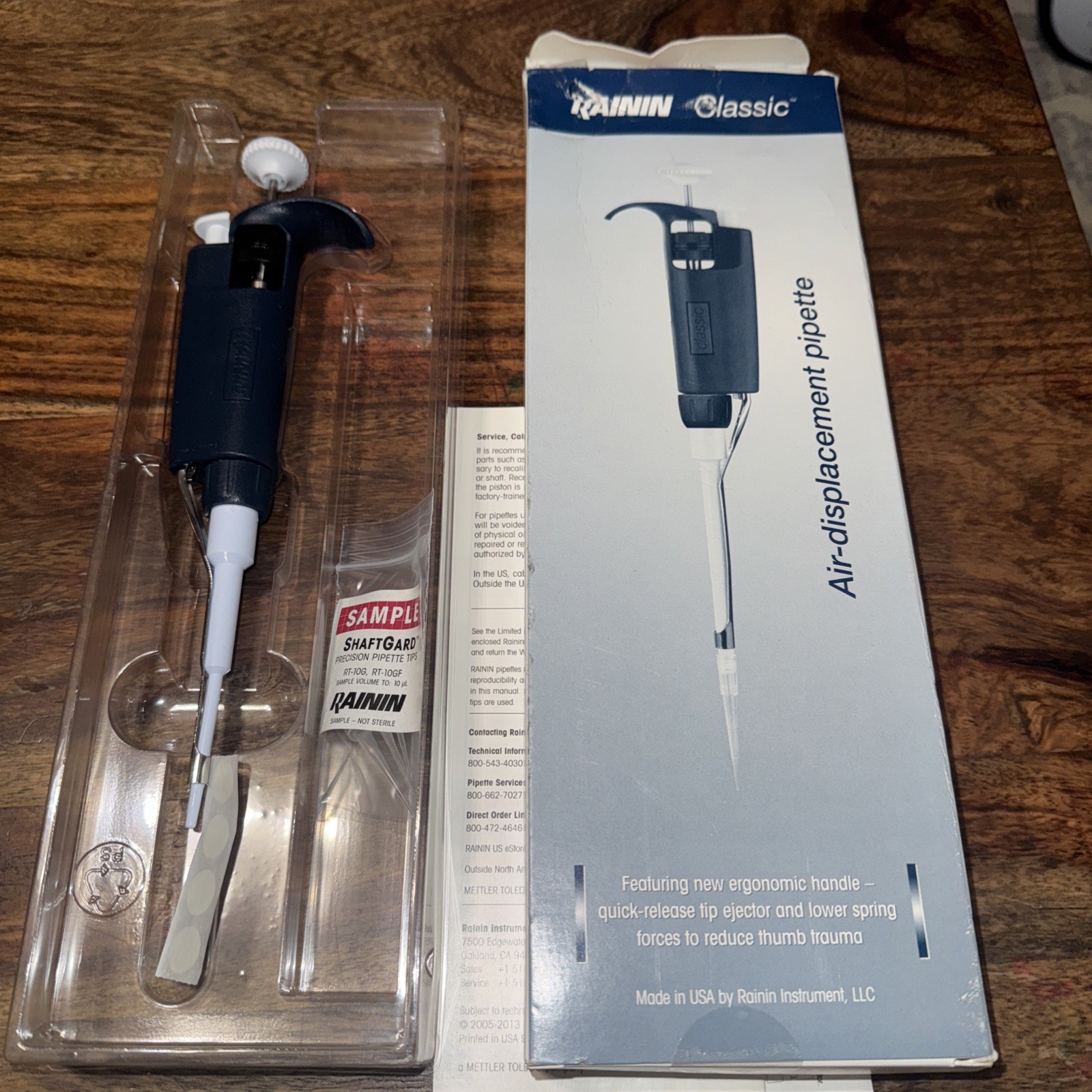 Rainin Classic Pipette PR-2 Single-Channel 0.2 - 2µl, New, Old Stock, LO1