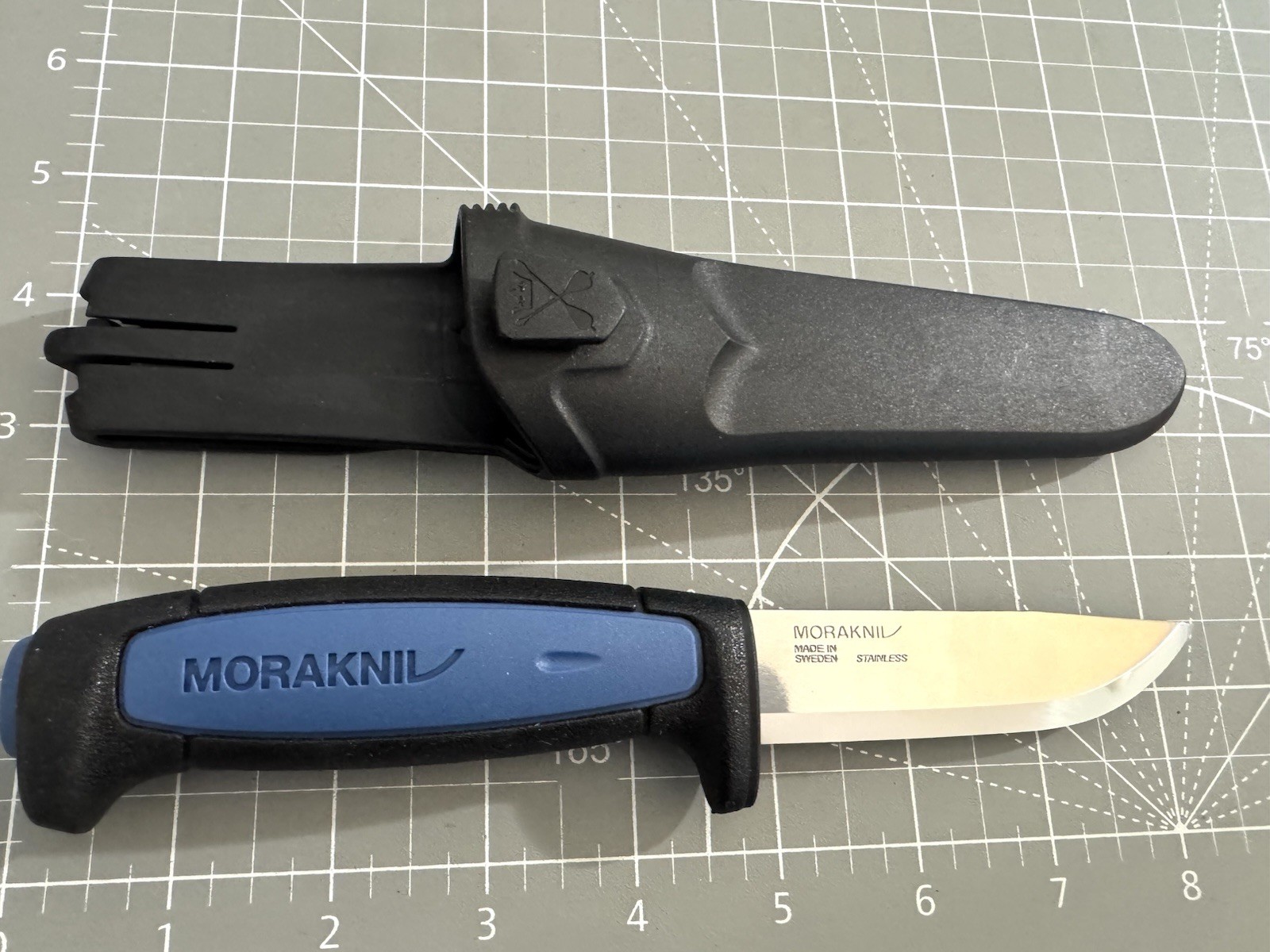 MORAKNIV Craftline PRO S Blue/Black Handle Fixed Blade Knife w Combi-Sheath NEW