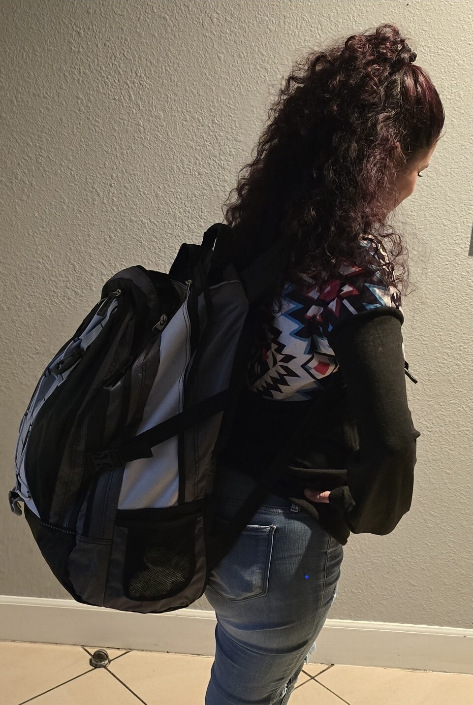Outdoor Products Vortex 8.0 Black White Backpack School Travel Hiking Camp