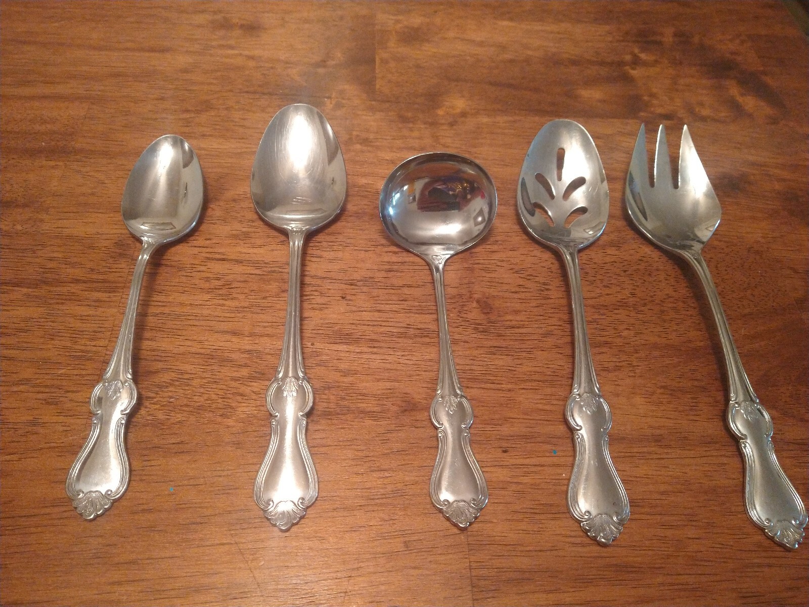 SUNCHOW STAINLESS Steel Serving Set Of 5  Japan Vintage Party Set