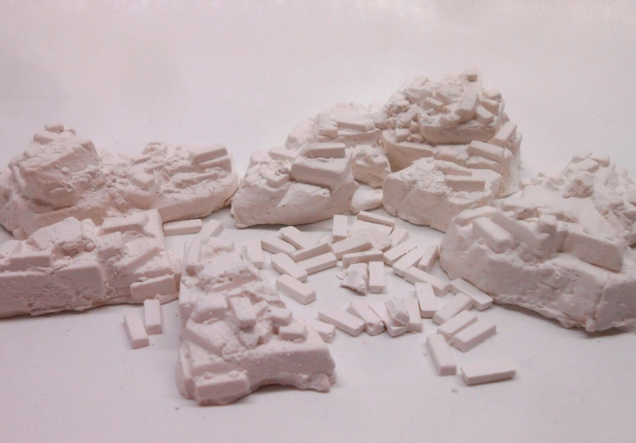 1/35 Diorama Accessories Rubble Piles Ruins Bricks Buy 2, Get 3 Dioramas Plus