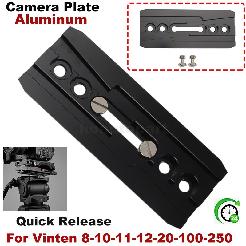 For Vinten 8-10-11-12-20-100-250 Aluminum Camera Plate Quick Release with Screws