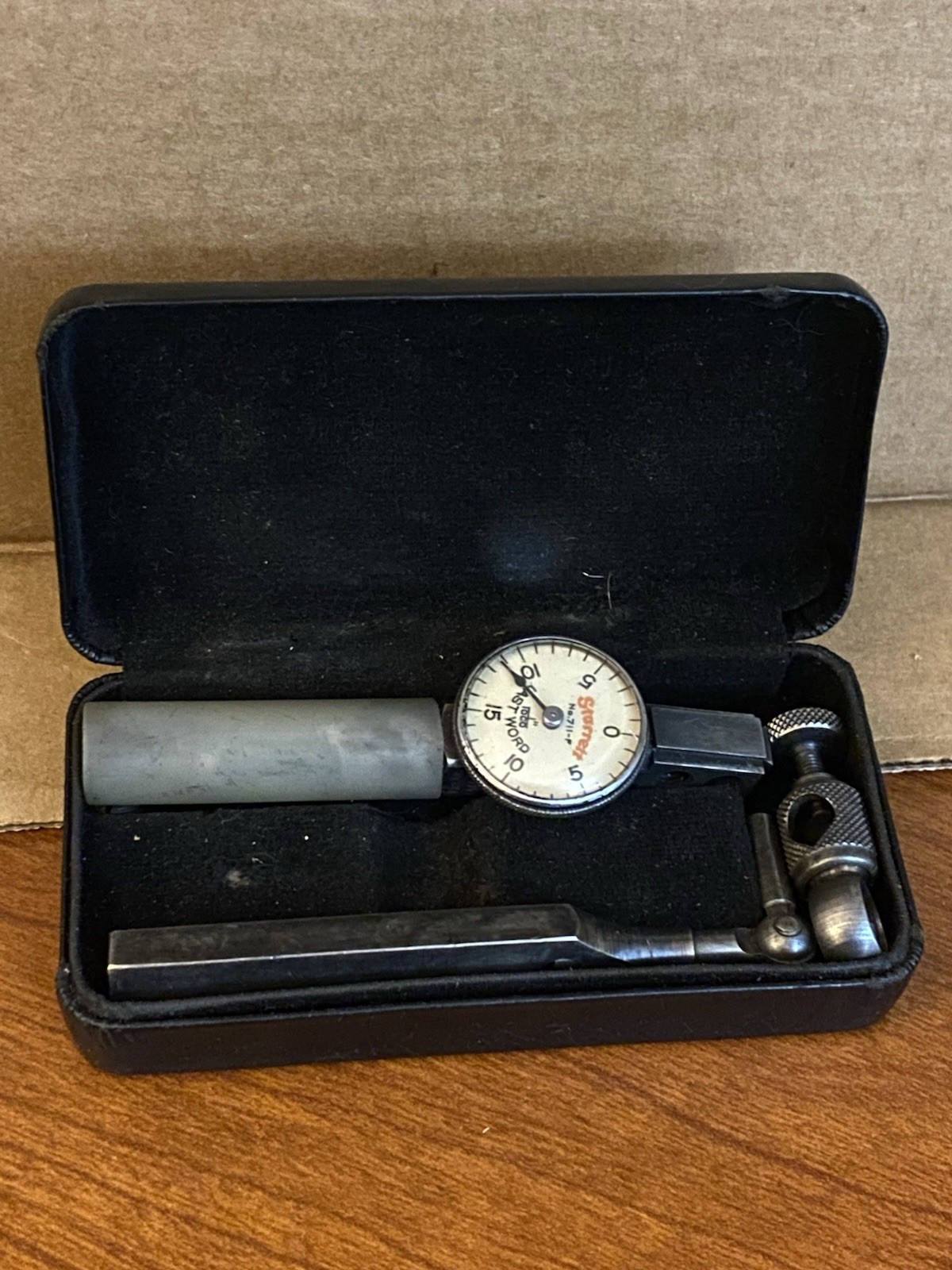 Starrett No. 711-F Dial Indicator Set w/ Accessories & Case
