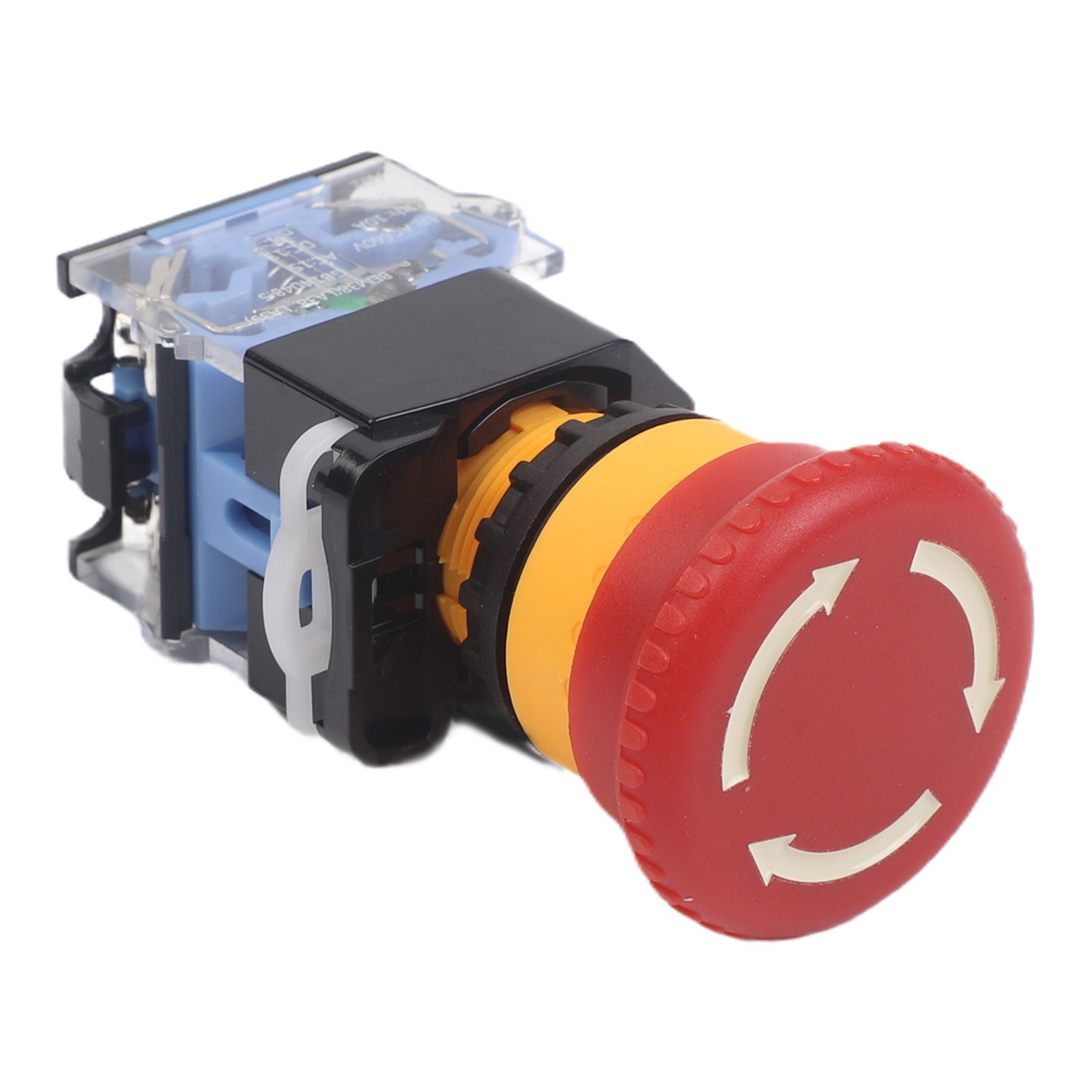 Push Button Switch with Mushroom Head 660V Maximum Voltage 22mm Diameter