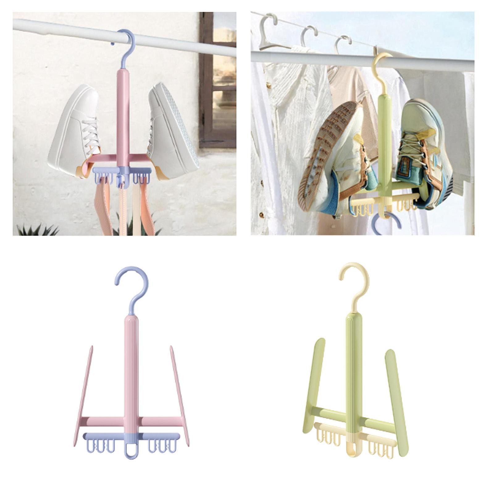 Sneakers Drying Rack Shoe Hanger Shoe Holder with Clips Shoelaces Rack Organizer