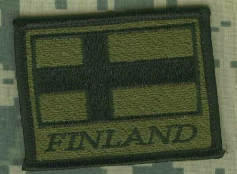 DESERT STORM GULF WAR TROPHY SSI SLEEVE INSIGNIA: FINLAND These Color Won't Run