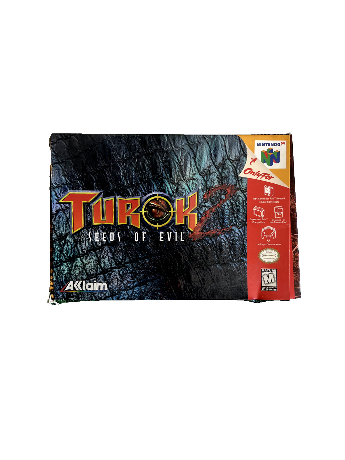 Turok 2 Seeds of Evil Nintendo 64 Box Only Original Authentic Acclaim OEM