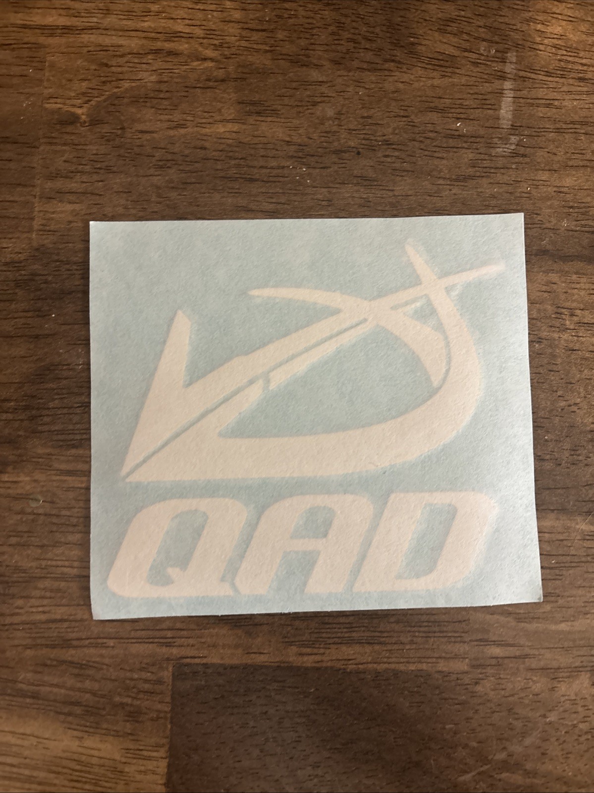 QAD White Vinyl Decal Sticker Quality Archery Design Bow Hunting Outdoors Rest
