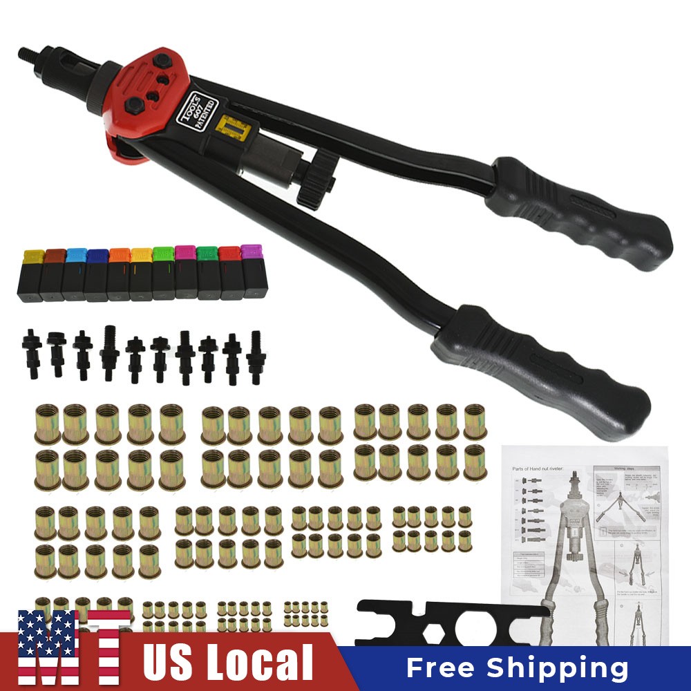 Rivet Nut Gun Kit Rivnut Setting Tools Nut Setter Tool Hand Blind Riveter 16"