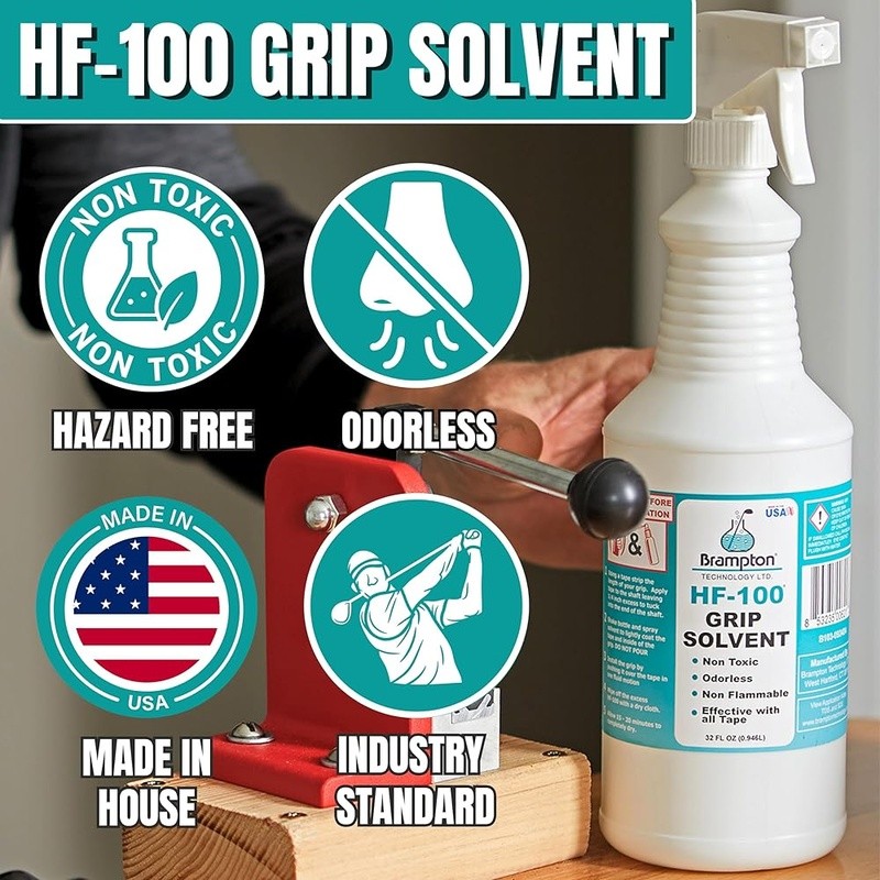 Professional Golf Grip Solvent Non-Toxic Safe Regripping Spray 32oz Liquid New